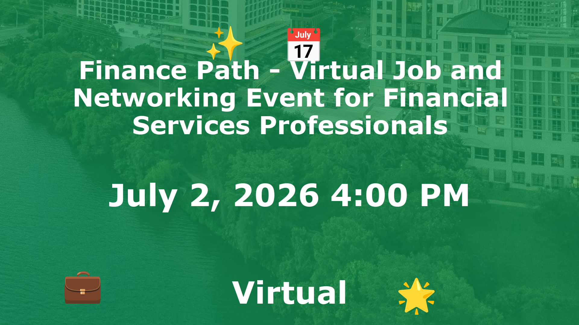 Finance Path - Virtual Job and Networking Event for Financial Services Professionals event image